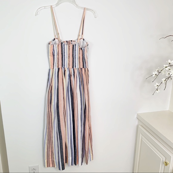 Free People Lilah Striped Boho Midi Dress XS NWT - Picture 7 of 8